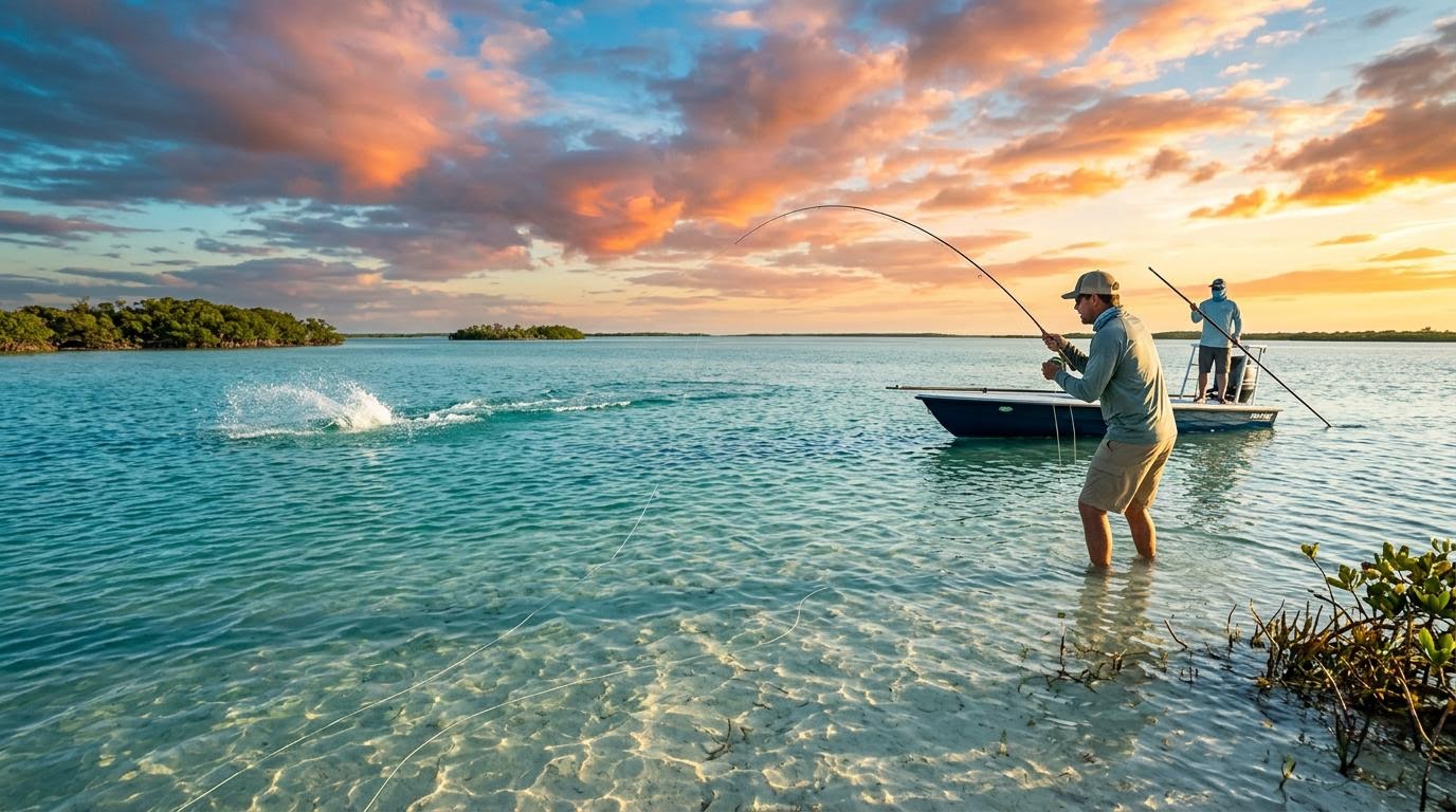 Saltwater flats at first light